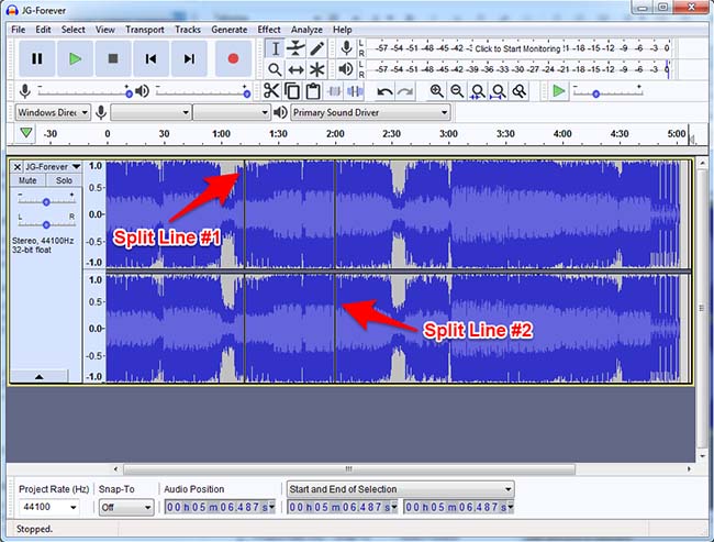 Audacity Split Lines